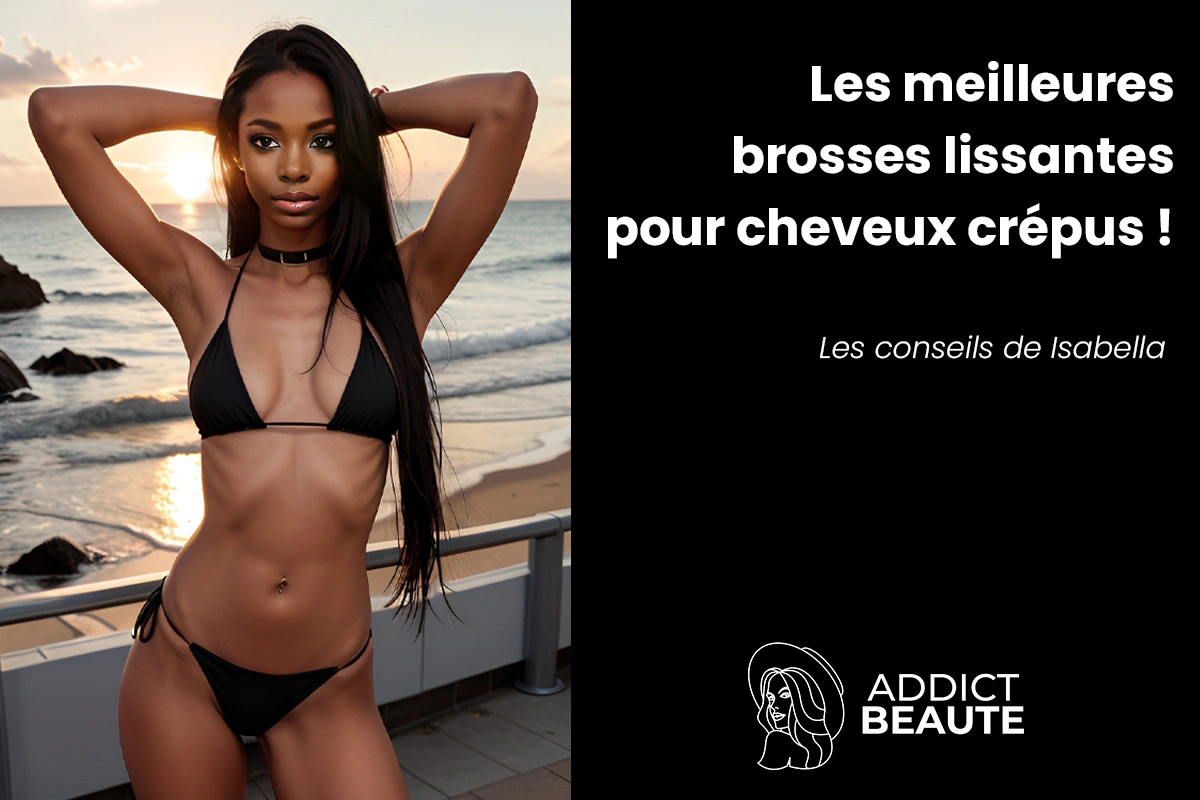 Femme afro au cheveux lisses. Les meilleures brosses lissantes pour cheveux crépus !