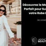 Une jeune femme dégage un charme joyeux et une élégance décontractée, parfaite pour illustrer l'article "Découvrez le Manteau Parfait pour Sublimer votre Robe Longue : Les conseils de Sarah". Elle arbore un manteau long immaculé, ceinturé à la taille, qui allie classicisme et modernité, soulignant sa silhouette fluide et gracieuse.