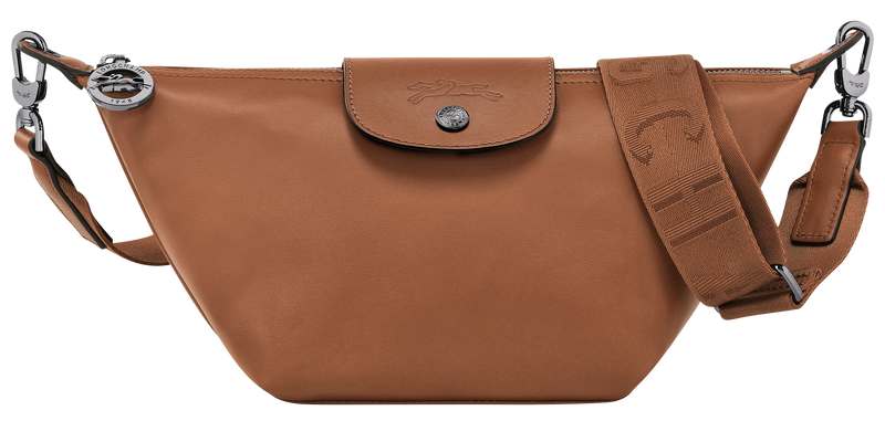 Sac porté épaule Longchamp - Le Pliage Cuir - Cognac