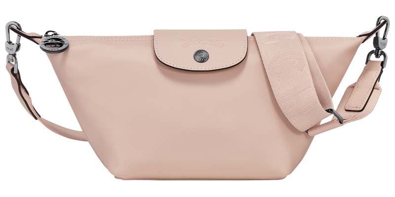 Sac porté épaule Longchamp - Le Pliage Cuir - Nude