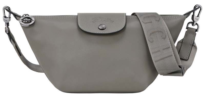 Sac porté épaule Longchamp - Le Pliage Cuir - Tourterelle