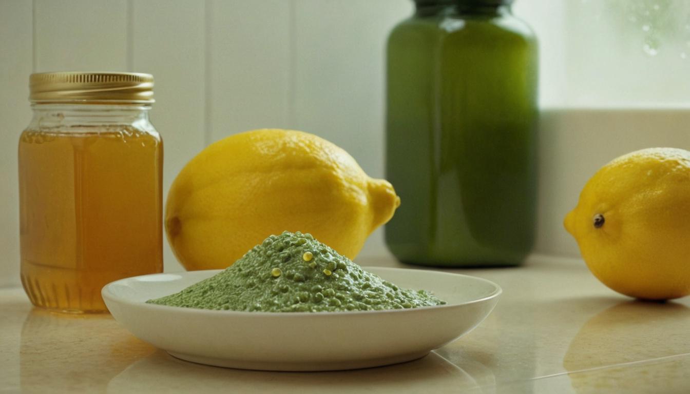 Masque exfoliant à l'argile verte et au citron pour peaux grasses