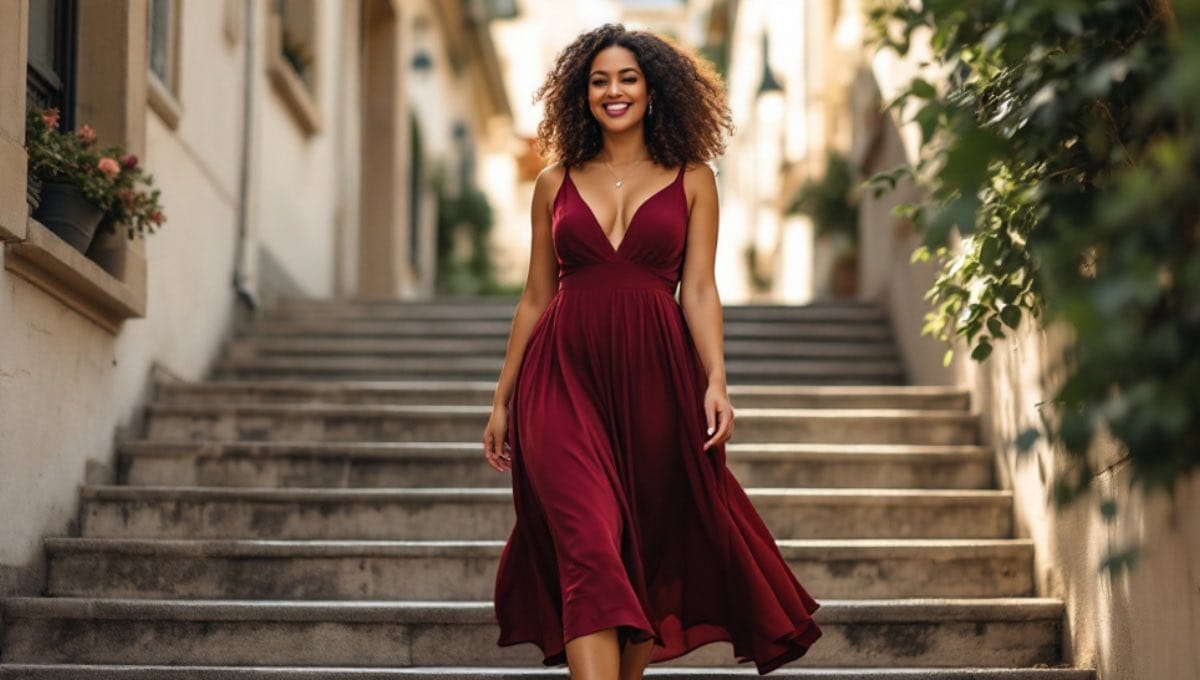 Découvrez comment la robe midi Marina Rinaldi sublime les femmes rondes. Conseils, astuces et inspiration pour porter cette coupe qui allonge instantanément la silhouette.