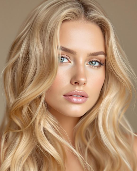 Femme aux cheveux blonds naturels