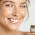 Image d'une femme souriante avec une peau lisse et éclatante, représentant les bienfaits du collagène pour la beauté et la santé de la peau.