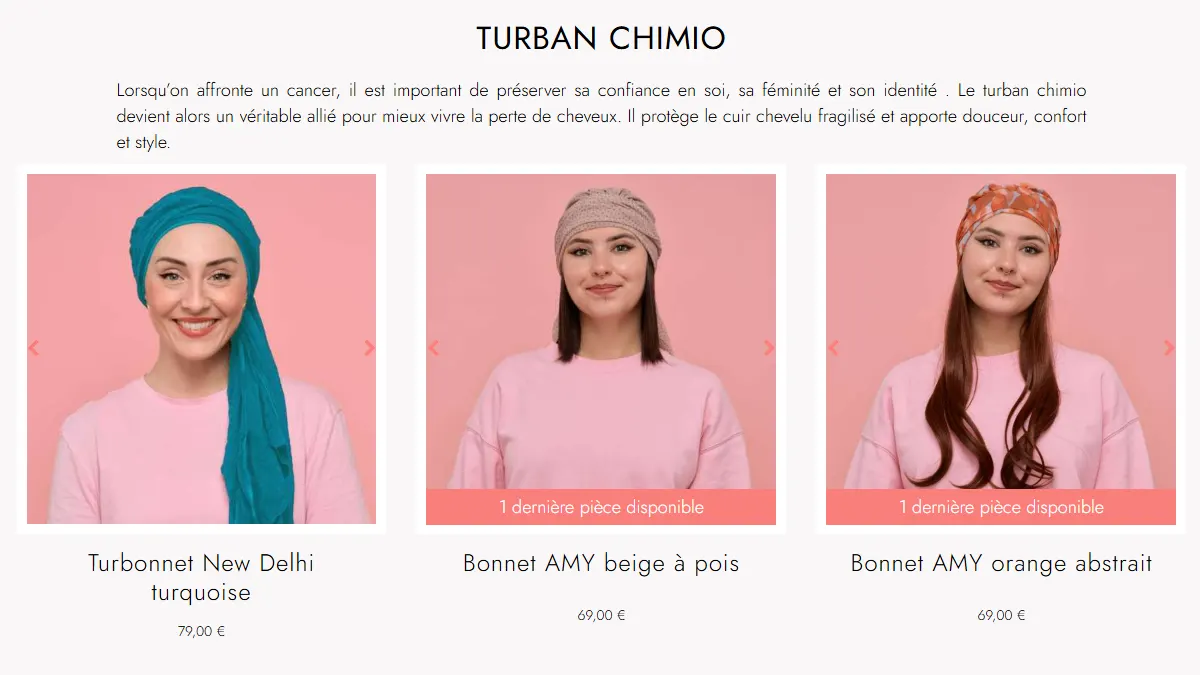 Chimiothérapie turban Les Franjynes, feminine style and comfort
