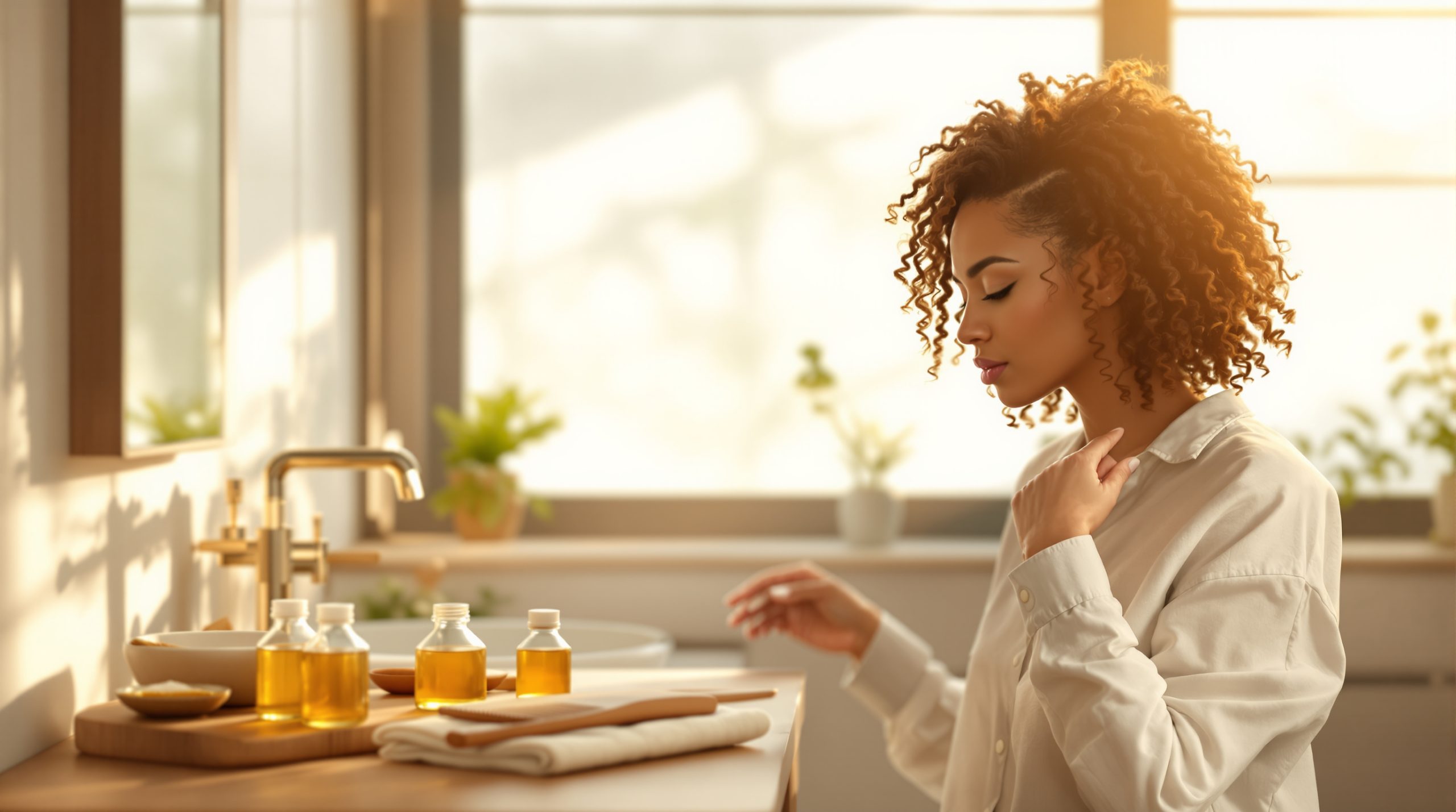 découvrez comment l'huile de chébé peut nourrir et sublimer vos boucles grâce à une routine de soin adaptée pour des cheveux hydratés et éclatants.