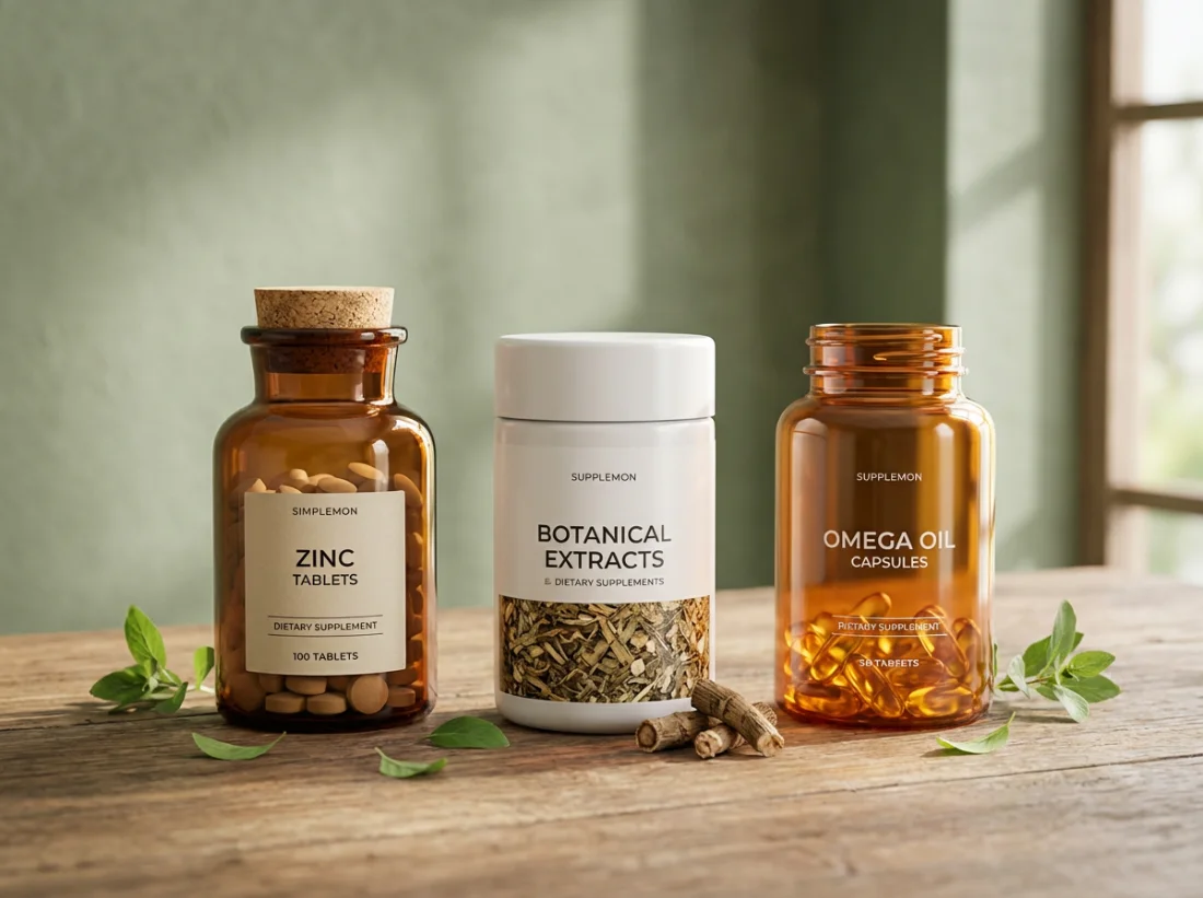 Trois flacons de compléments alimentaires premium pour réguler la production de sébum et traiter les cheveux gras, AddictBeaute.com le mag pour les femmes