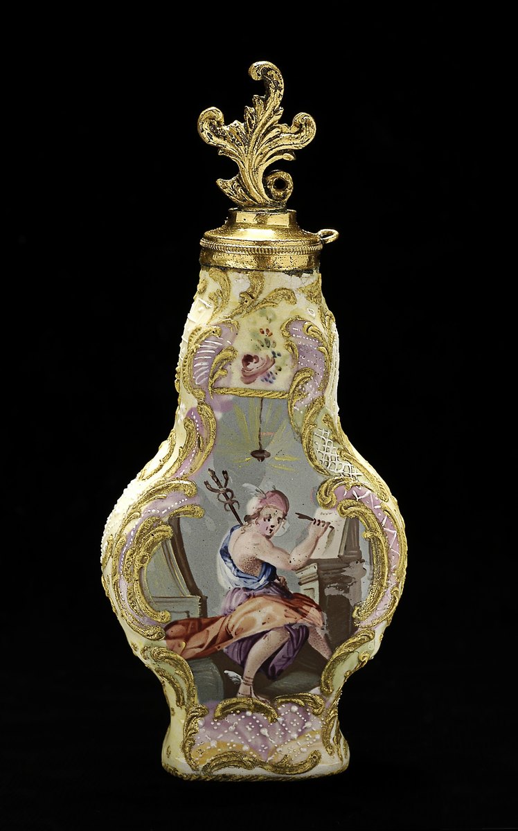 Flacon à parfum ancien en verre décoratif