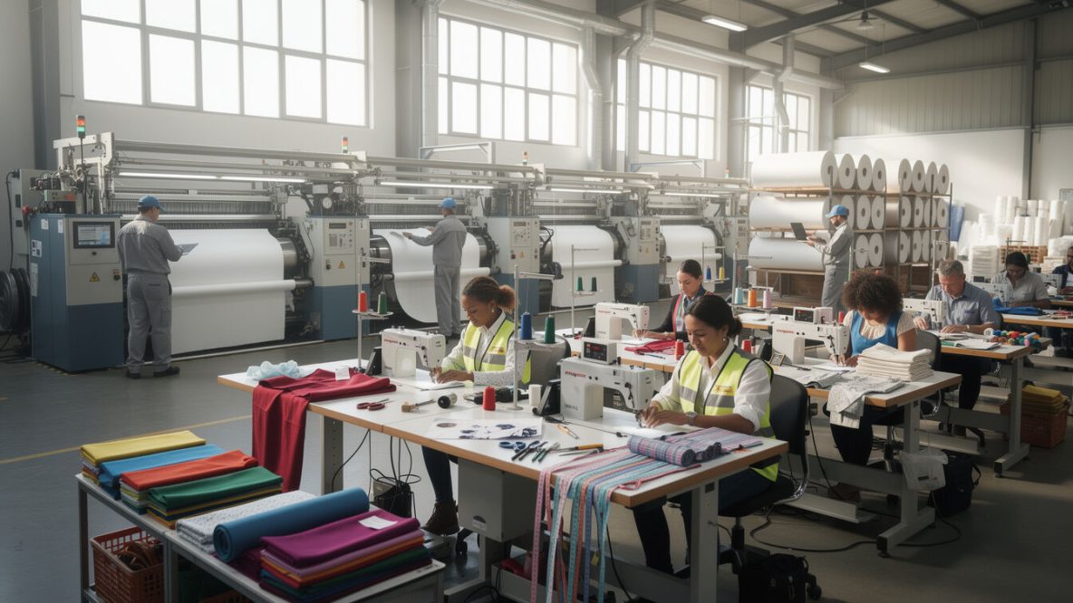 Découvrez notre entreprise spécialisée dans la fabrication de vêtements, avec un atelier et une usine textile alliant savoir-faire artisanal et production industrielle de qualité.