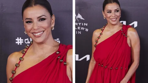 Eva Longoria : Sa robe rouge arbore une Fente des plus spectaculaire
