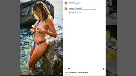 Heidi Klum topless à St-Barth