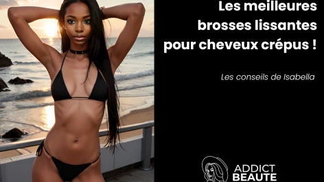 Femme afro au cheveux lisses. Les meilleures brosses lissantes pour cheveux crépus !