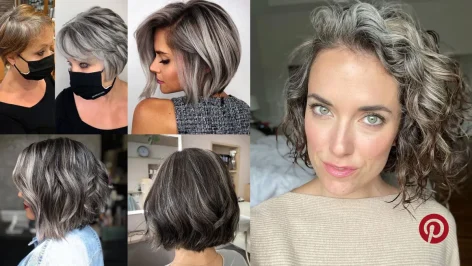 Balayage Gris sur Brune Cheveux Court : La Tendance du Moment!
