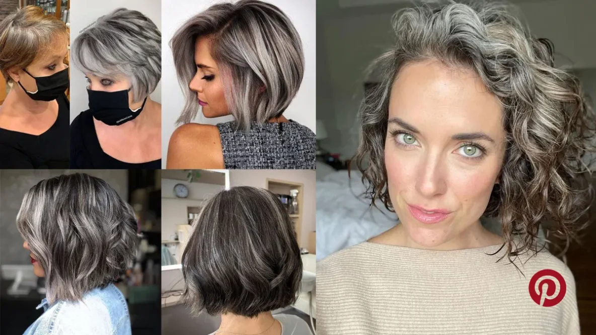 Balayage Gris sur Brune Cheveux Court : La Tendance du Moment!