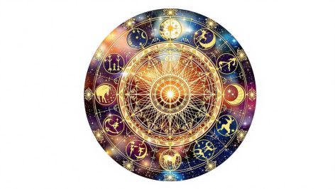Illustration du zodiaque avec des couples correspondant aux signes astrologiques, représentation artistique des compatibilités amoureuses entre les 12 signes.
