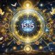 Illustration de l’heure miroir 15h15 avec symboles spirituels et énergies universelles