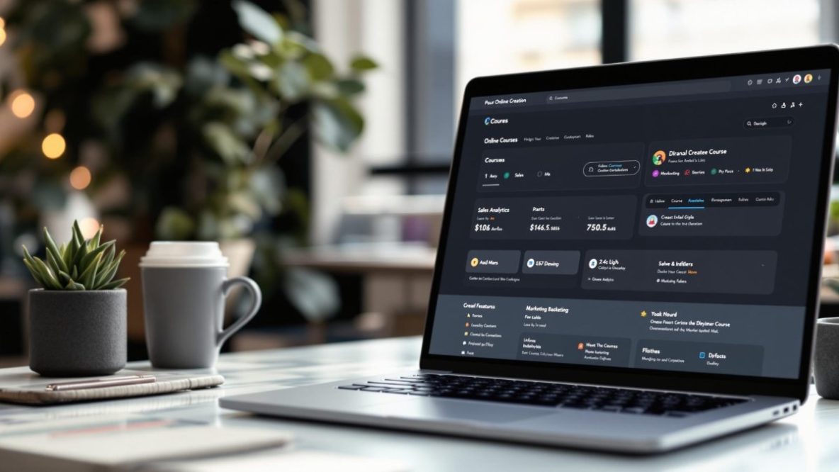Interface de Podia, outil de création et vente de formations et produits numériques