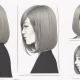 4 portrait de femme avec visage rond et coupe mi-longue avec un léger décalage